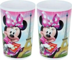 4x Gobelet En Plastique Disney Minnie Mouse 220 Ml - Gobelets Incassables Pour Enfants