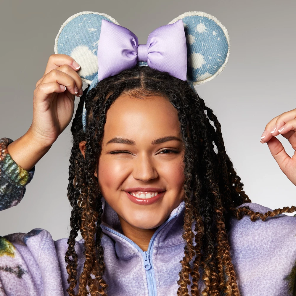 Disneyland Serre-tête à oreilles de Minnie lavande en denim pour adultes