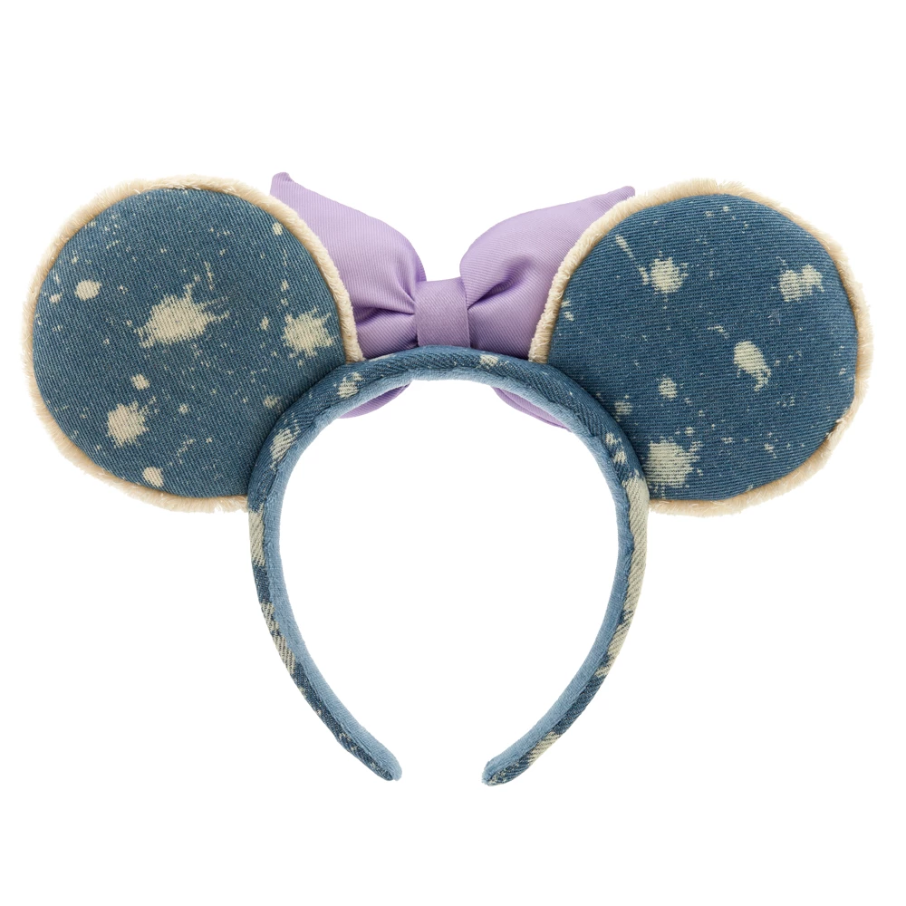 Disneyland Serre-tête à oreilles de Minnie lavande en denim pour adultes