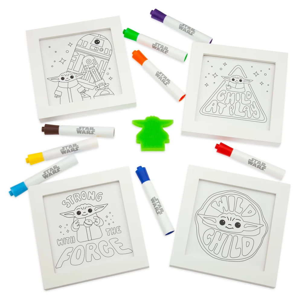 Disney Store Illustrations encadrées à colorier Grogu, The Mandalorian