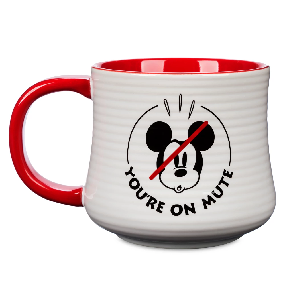 Disney Store Mug Mickey "YOU'RE ON MUTE"