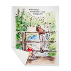 Disney Store Plaid Polaire Winnie L'Ourson Et Ses Amis