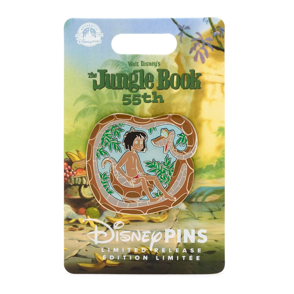 Disney Store Pin's Mowgli et Kaa 55e anniversaire en édition limitée, Le Livre de la Jungle