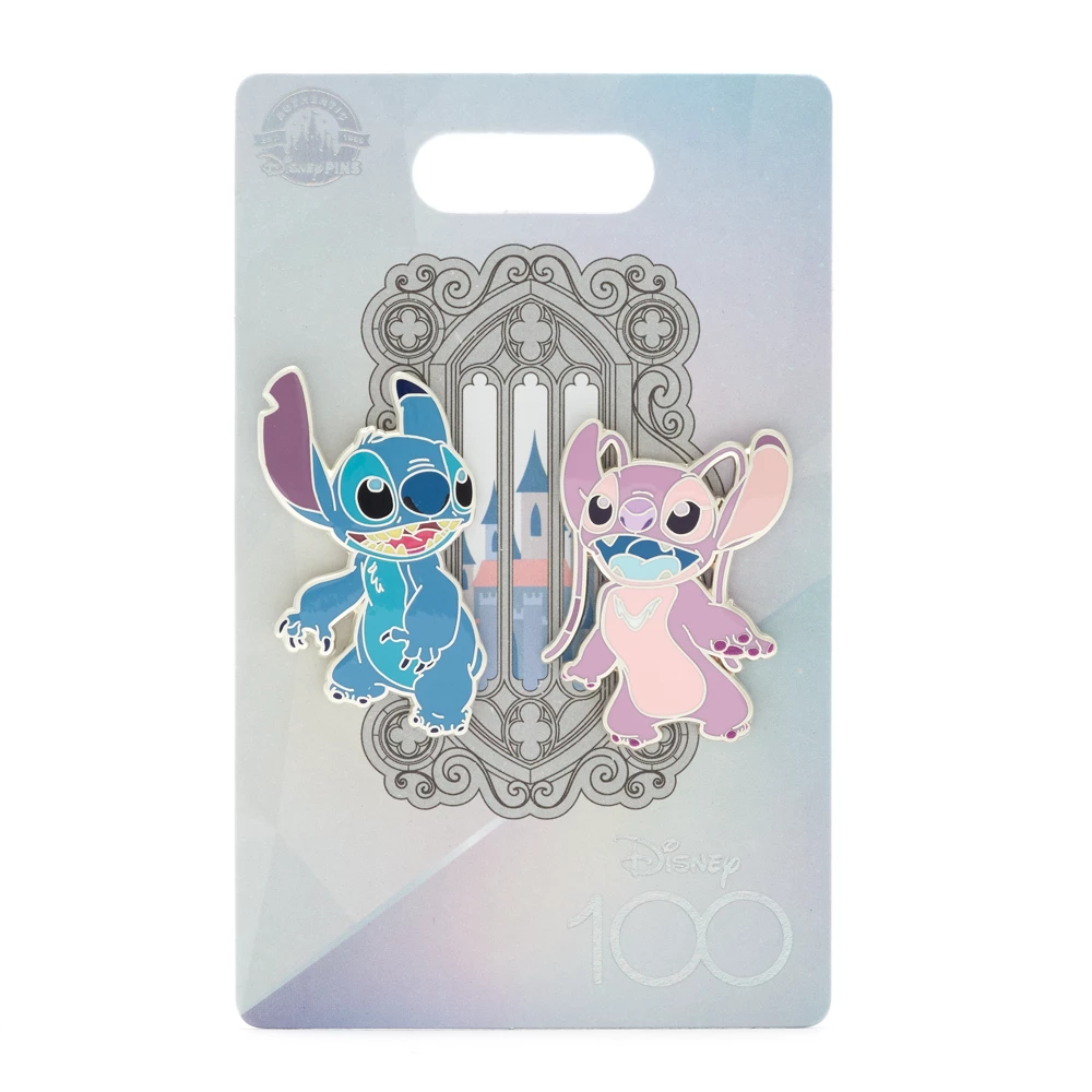 Ensemble de pin's Stitch et Angel Disney100 Eras, Lilo & Stitch