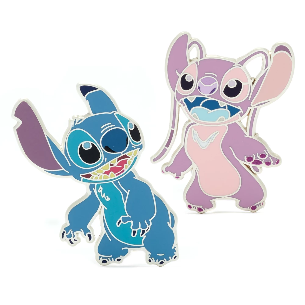Ensemble de pin's Stitch et Angel Disney100 Eras, Lilo & Stitch