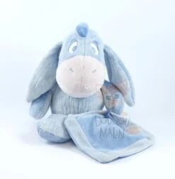 Disney Bourriquet L'âne Peluche Avec Mouchoir Bleu