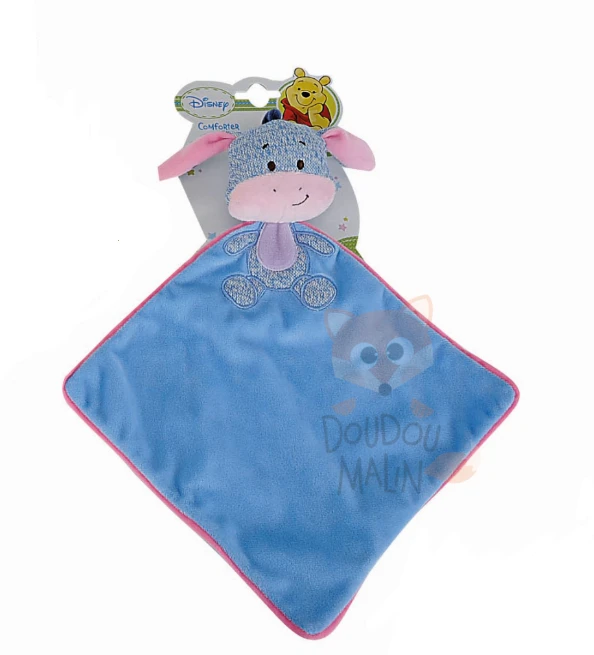 Disney Bourriquet l'âne doudou plat tricot bleu rose