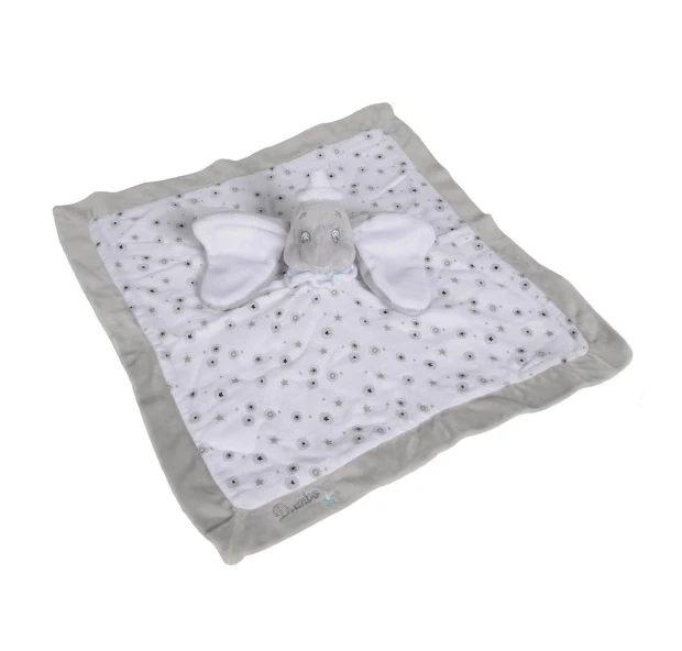 Disney Dumbo l'éléphant Doudou plat lange gris étoile