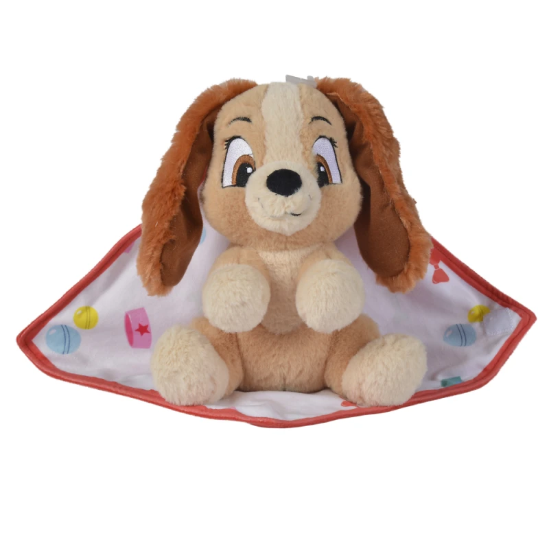 Disney Lady le chien Peluche Couverture rouge 25 cm