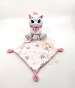 Disney - Marie Le Chat - Peluche Avec Doudou Rose Blanc 25 Cm