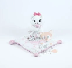 Disney Marie Le Chat Doudou Mouchoir Rose Blanc Goodnight