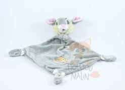 Disney Panpan Doudou Plat Losange Gris Papillon Bleu Orange