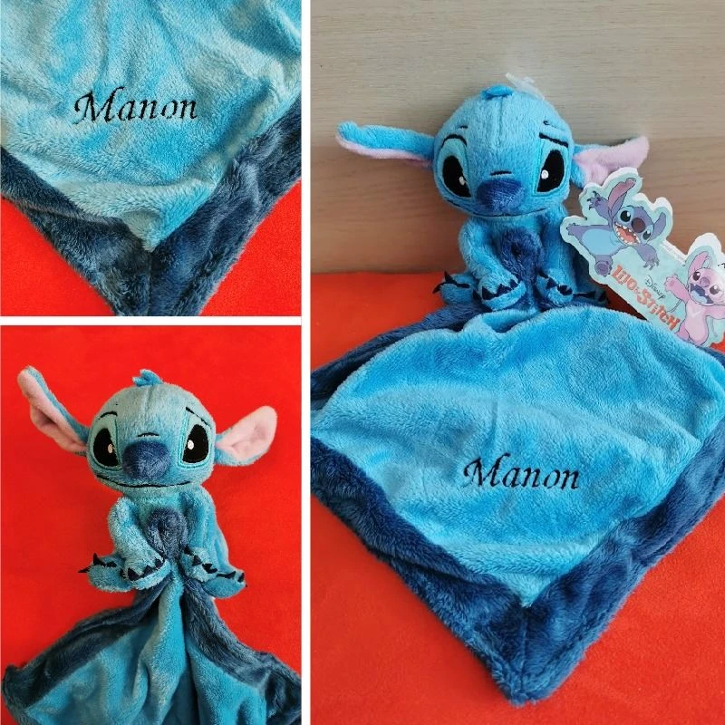 Disney Doudou Stitch + mouchoir bleu 40 cm