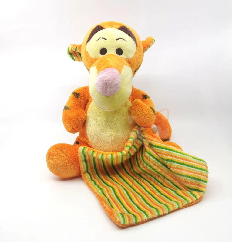 Disney - Tigrou le tigre - Peluche avec doudou orange jaune vert 30 cm
