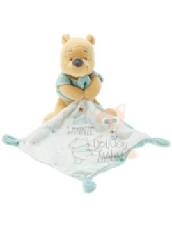 Disney Winnie L'ourson Doudou Mouchoir Little In The Stars Bleu Blanc étoile
