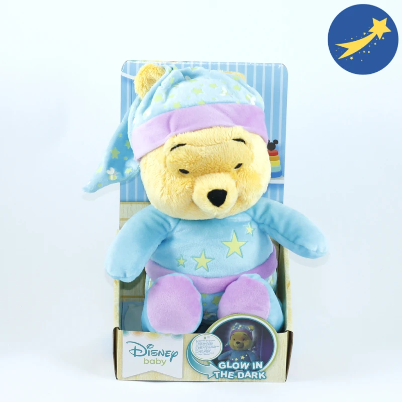 Disney Winnie l'ourson Peluche luminescente bleu violet étoile